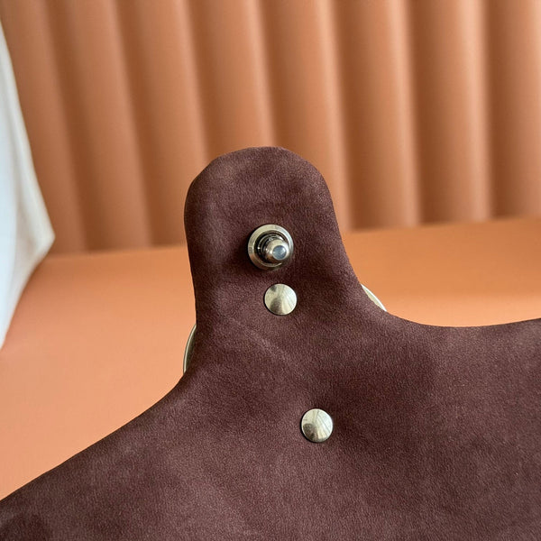 GG Marmont Double-G 22cm Matte Brown Suede