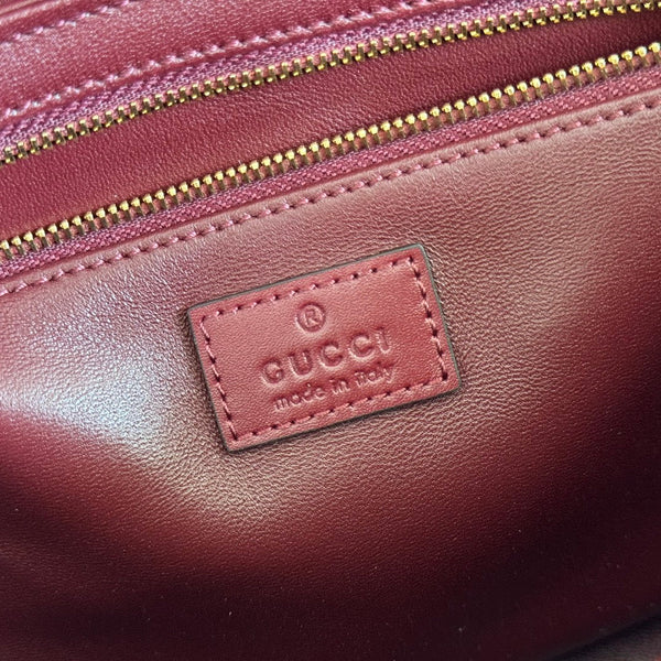 GG 25FW Siena Small Shoulder Bag 23cm Burgundy Calfskin GHW