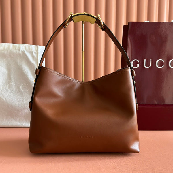 GG 25FW Beatrix Handbag 35cm Brown Calfskin GHW