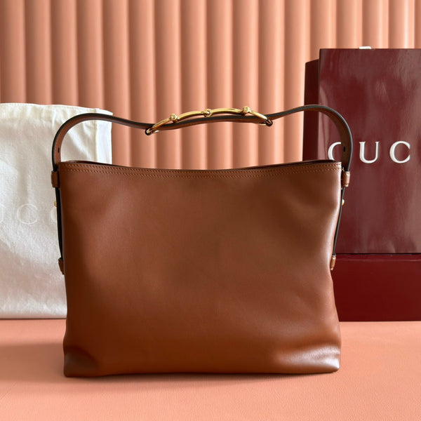 GG 25FW Beatrix Handbag 35cm Brown Calfskin GHW