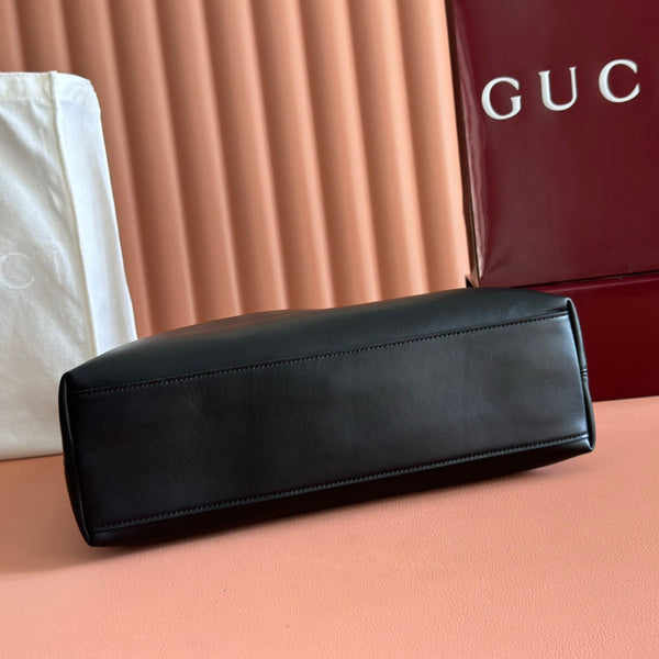 GG 25FW Beatrix Handbag 35cm Black Calfskin GHW