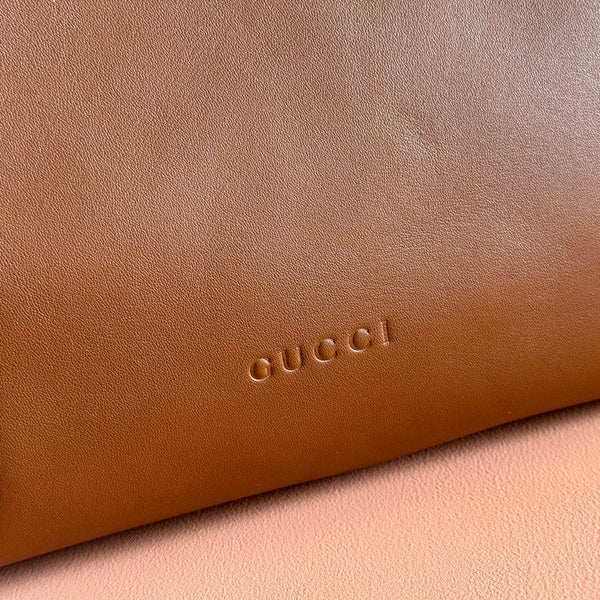 GG 25FW Beatrix Handbag 40cm Brown Calfskin GHW