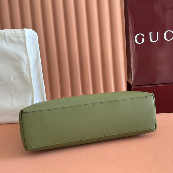 GG 25FW Beatrix Handbag 35cm Green Calfskin GHW