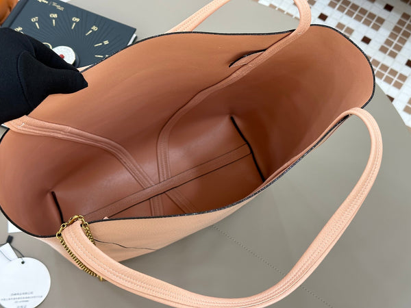 Chloe Spin Tote Bag Large 35cm Pink Calfskin 272293