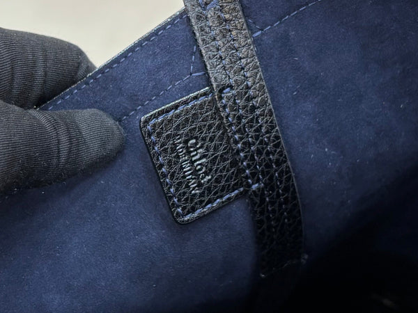 Chloe Spin Tote Bag Medium 27cm Blue Denim Calfskin 272224