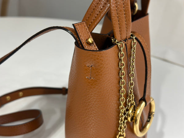 Chloe Spin Tote Bag Small 18cm Brown Calfskin 272215