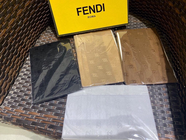 Fendi FF wave-patterned flocked pantyhose
