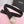 CC Stamp Buckle Women Belt 30mm Elastic Black Cowhide 196837