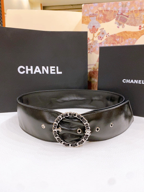 CC Boucle Chaîne Argentée 40mm Agneau Noir 196576