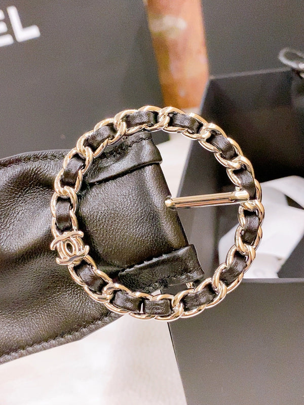CC Boucle Chaîne Argentée 40mm Agneau Noir 196576