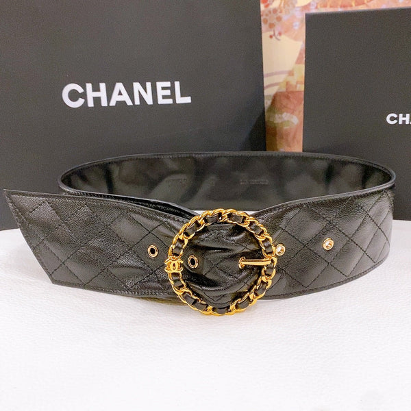 Boucle Chaîne CC Or 40mm Agneau Noir 196574