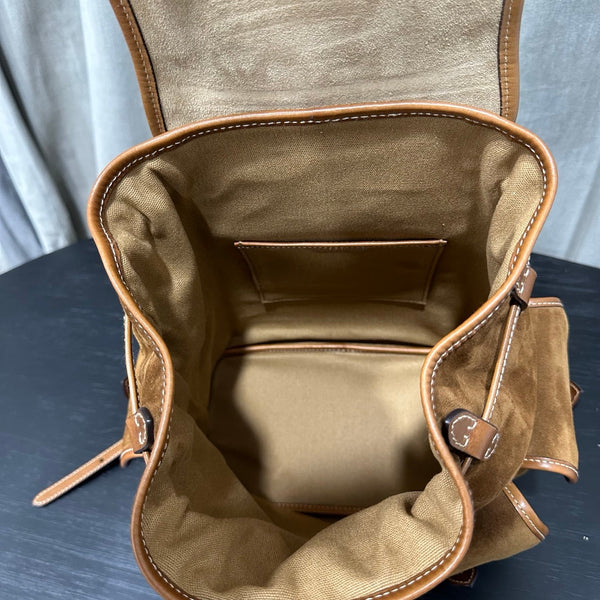 Sac à dos en cuir et suède Polo Ralph Lauren 36 marron