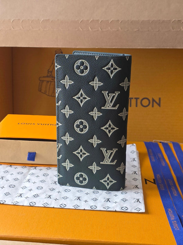 LV Brazza Wallet 19 Dark Grey Calfskin 274805