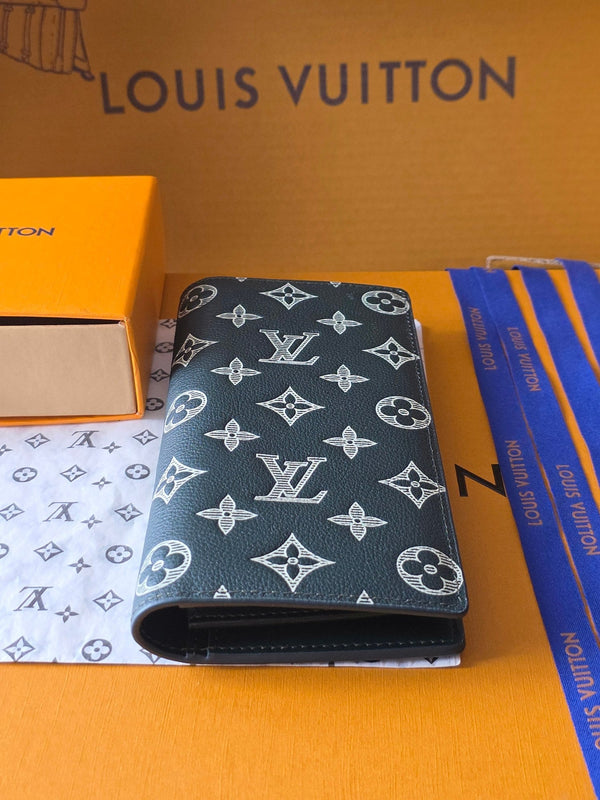 LV Brazza Wallet 19 Dark Grey Calfskin 274805