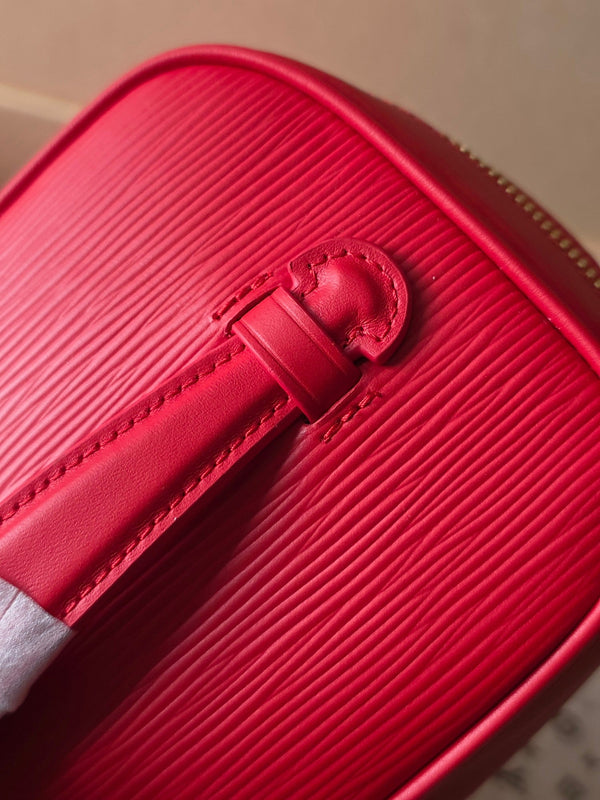 LV Nice Nano Cosmetic 20 Bag Rose Red Epi Leather 275223