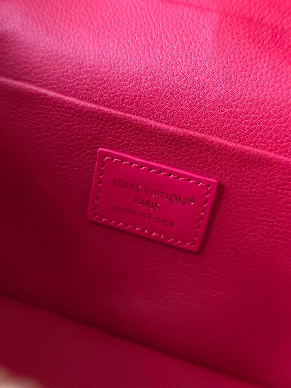 LV Nice Nano Cosmetic 20 Bag Rose Red Epi Leather 275223