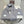 Hermes Classic Hat & Scalf Set Gray Rabbit Fur 980203