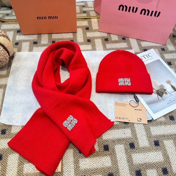 Miu Miu Red Wool Knit Set 979751