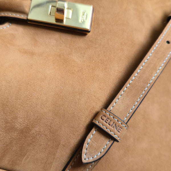Sac Celine New Camille 16 souple marron en cuir de veau 276174