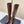 Bottes hautes Chanel marron foncé en cuir de vachette à bout carré et motif croco 591399