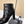 Bottines Chanel en Cuir de Vachette Noir Embossé Croco à Bout Carré 591400