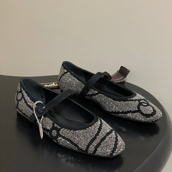 Ballerines Hermès 26 Light en daim gris métallisé 594342