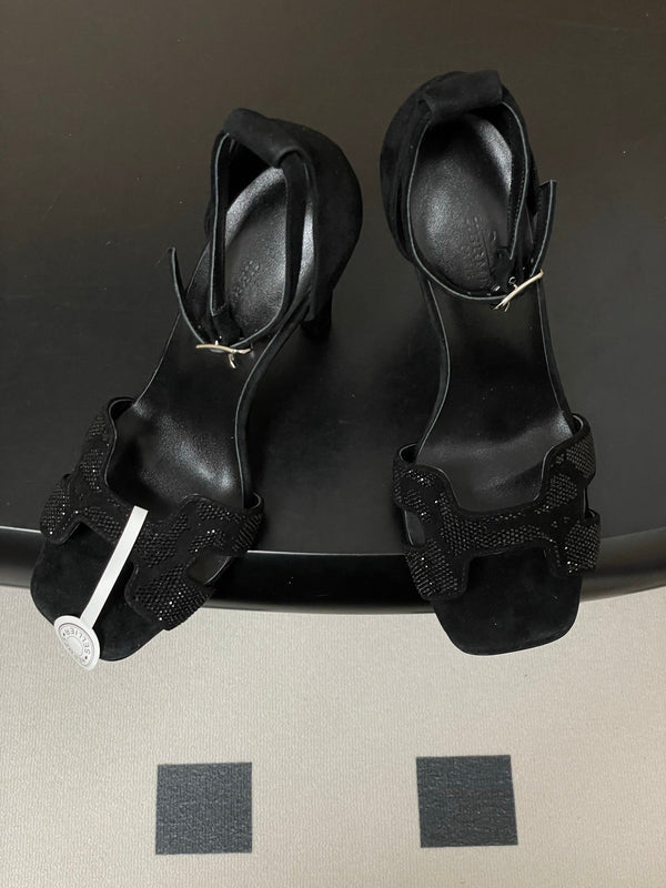 HM Joy Sandal 100 Black in Suede 593803
