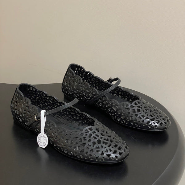 HM 26S Meli Ballet Flats Black in Cowhide 593801