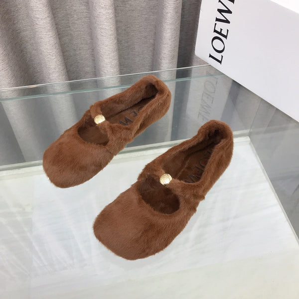 Loewe 2026 Ballerine Marron en Laine 597432