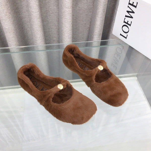 Loewe 2026 Ballerine Marron en Laine 597432