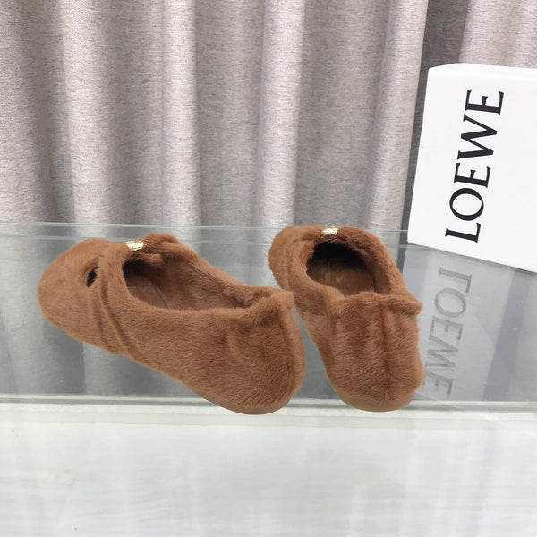 Loewe 2026 Ballerine Marron en Laine 597432