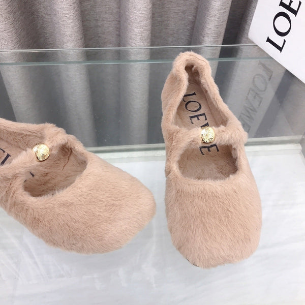 Loewe 2026 Ballet Flat Beịge in Wool 597431
