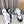 Loewe x on Angpao Couple Running Sneakers White Black Nylon Calfskin 597423