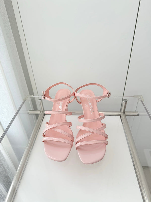 Chanel Cruise 26 Sandal 70mm Pink Lambskin 597354