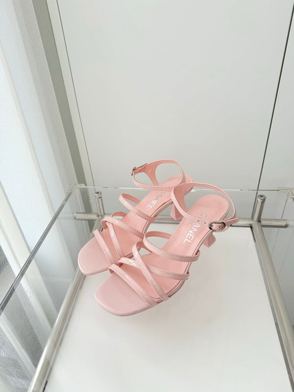 Chanel Cruise 26 Sandal 70mm Pink Lambskin 597354