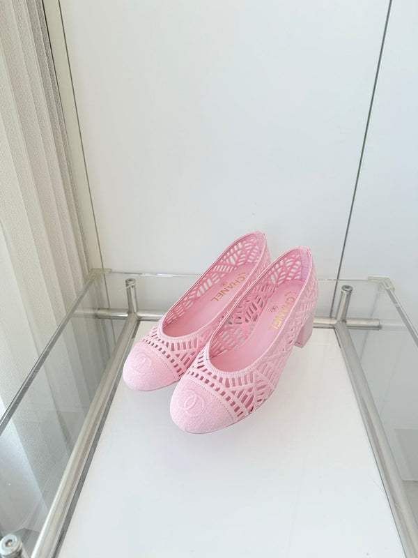 Chanel 26 Ballerines Femme 50 Roses en Tissu 597341