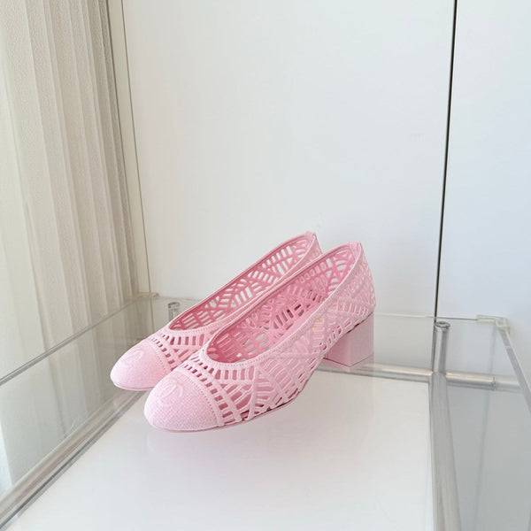 Chanel 26 Ballerines Femme 50 Roses en Tissu 597341