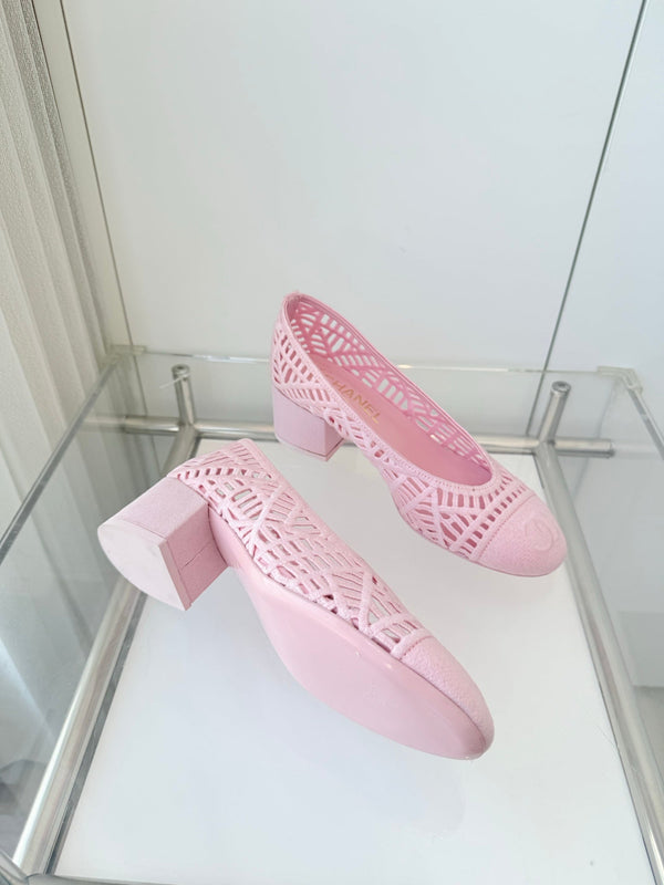 Chanel 26 Ballerines Femme 50 Roses en Tissu 597341