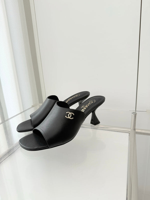 Chanel 26 Sandal 70 Black in Lambskin 597364