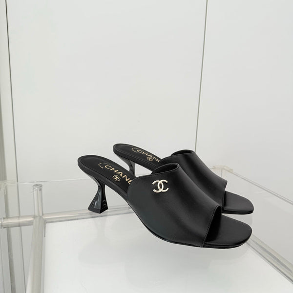 Chanel 26 Sandal 70 Black in Lambskin 597364