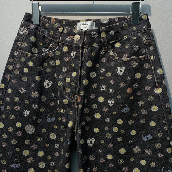 Chanel 26 Motif Imprimé Élégant Coton 800718