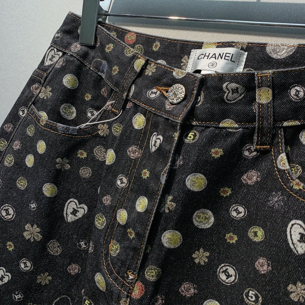 Chanel 26 Motif Imprimé Élégant Coton 800718