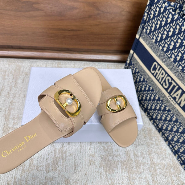 CD Montaigne Sandals Beige in Calfskin 598167
