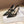 CD Ribbon Lace Open-toe Black Sandals 65 in Sheepskin 598115