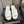 Pantoufles compensées Chane 26 Blanc beige en cuir verni avec laine 602466