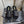 Mules compensées Chane 26 noires en cuir verni avec laine 602465