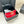 CC Women's Belt 3.0CM Red Black Cowhide Red Buckle 616970