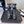 Bottes cloutées plateforme en cuir noir doublées fourrure CC 611709