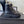 Bottes cloutées plateforme en cuir noir doublées fourrure CC 611709