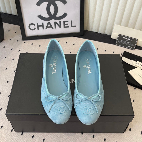 CC Ballerines bleues en daim 611698